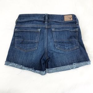 AEO | distress stretch jean shorts american eagle
